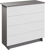 МЕБЕЛЬ-КОМПЛЕКС ЛАЙТ Комод 4Я Серый шифер/Белый Модульная мебель