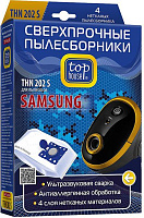 TOP HOUSE THN 202 S Сверхпрочные нетканые пылесборники с антибактериальной обработкой, 4 шт (392494)
