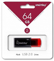 SMARTBUY (SB64GBCL-K) 64GB CLICK black/red USB флеш