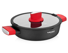 VENSAL 1026VS Сотейник с крышкой Vensal Velours rouge кованый 24см СОТЕЙНИКИ