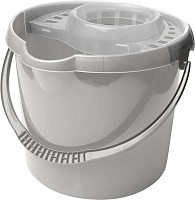 HOMVER Etna круглое 12л с отжимом МОП (серый) 221218335/03 Ведро