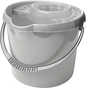 HOMVER Etna круглое 12л с отжимом МОП (серый) 221218335/03 Ведро