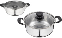 БЕЗ ТМ Кастрюля Promo, объем 1,25л. из нержавеющей стали с крышкой (104613)