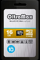 OLTRAMAX MicroSDHC 16GB Class10 [OM0016GCSDHC10-W/A-AD] Карта памяти