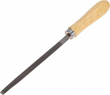 KRANZ (KR-12-4121) Напильник треугольный 150 мм, деревянная ручка Напильник