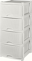 KEEPLEX KL377312048 Rattan четырехсекционный белое облако (480х410х945 мм.) Комод