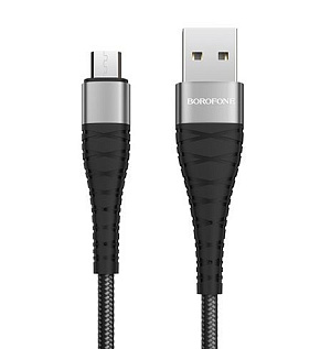 BOROFONE (6931474710437) BX32 USB (m)-microUSB (m) 1.0м - черный Кабель microUSB