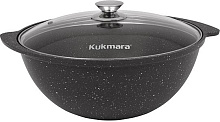KUKMARA Кмт37а а/пр литой 3,5л д/плова стекл/кр Темный мрамор Казан