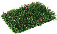 INBLOOM Изгородь искусственная 60x40см Самшит с цветами, полипропилен (172-032) Изгородь искусственная