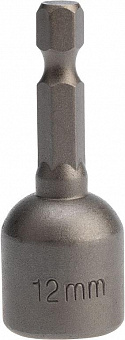 KRANZ (KR-92-0403-1) Ключ-насадка магнитная 1/4 12х48 мм (1 шт./уп.) ключ-насадка