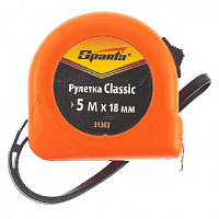 SPARTA Рулетка Classic, 5 м х 18 мм, пластиковый корпус 31303 Рулетки