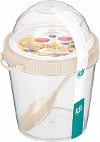 IDILAND IZI-GO Смузи стакан 450мл с ложкой (светло-бежевый) 222124125/01 Контейнер для завтрака