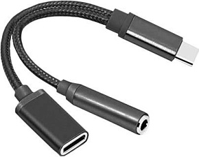 АТОМ (31042) USB Type-C-3,5 Jack/USB Type-C, черный