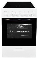 ЛЫСЬВА Плита Электрическая EF4006MK00 белый стеклокерамика (без крышки)