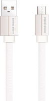 More choice (4627151194486) K20m Дата-кабель USB 2.1A для micro плоский USB - 1м White Кабель