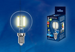 UNIEL (UL-00000197) LED-G45-6W/WW/E14/CL PLS02WH Лампочки светодиодные