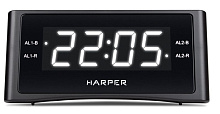 HARPER HCLK-1007 черный\белый Радиочасы будильник
