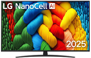 LG 55NANO81A6A.ARUG SMART TV 4K Ultra HD безрамочный Телевизор