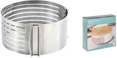 MALLONY Форма для выпечки раздвижная с прорезями (кольцо для нарезки коржей) TORTA, диам. 16-22 см (108345) MALLONY Форма для выпечки раздвижная с про