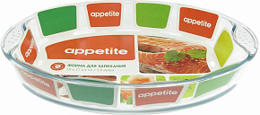 APPETITE PLH9 стекл овал 39x27x6см/3,9л с руч Форма