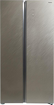 БИРЮСА SBS 541 TGG 541л текстурированное бежевое стекло Холодильник