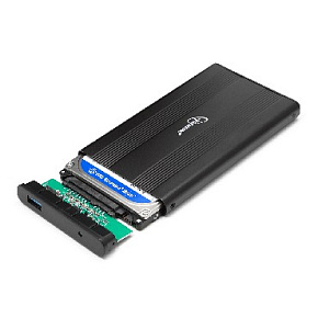 GEMBIRD (13138) EE2-U3S-5 внешний корпус 2.5" черный, USB 3.0, SATA, металл