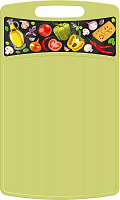 IDILAND Bergamo Greenery прямоугольная 335x220x4мм с декором (салатовый) 221148120/04 Доска разделочная