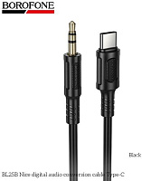 BOROFONE (6941991124778) BL25B AUX 3.5mm Type-C , 1.0м Black