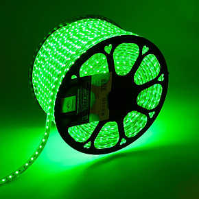 NEON-NIGHT (142-104) LED лента 220 В, 13х8 мм, IP67, SMD 5050, 60 LED/m, цвет свечения зеленый Лента светодиодная