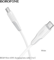 BOROFONE (6941991122026) BX119aa USB 3.0A PD 60W для Type-C Type-C 1м , белый Кабель