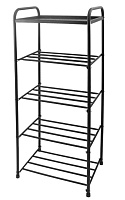ИСТОК Этажерка-подставка для обуви 5 полок "Классика" арт.ПО542 цв.Черный Обувница
