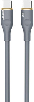 AKSBERRY (6900295530012) X162 Liquid silicone Type-C -Type-C, серый Кабель