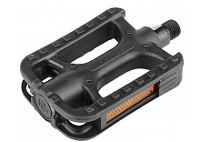 STELS Педали FP-804 Feimin ось 9/16" со светоотражателями, пластиковые чёрные 360043 KU111340 Педали