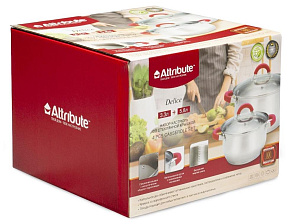 ATTRIBUTE Набор кастрюль DELICE 2шт (3.3л+5.8л) ASD001 Набор кухонной посуды