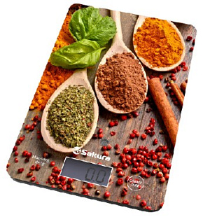 SAKURA SA-6077DS темн. дерево специи Весы кухонные