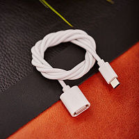 REXANT (18-1180) USB OTG Type-C – гн. USB-А, 2,4A, 0,15м, ПВХ, белый