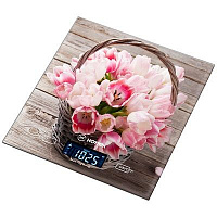 HOTTEK HT-962-023 розовые тюльпаны Весы кухонные