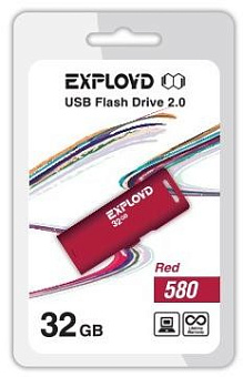 EXPLOYD 32GB-580-красный [EX-32GB-580-Red] USB флэш-накопитель EXPLOYD 32GB-580-красный [EX-32GB-580-Red]