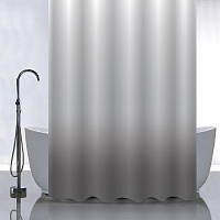САНАКС 01-101 Штора с рисунком, ПЕРЕХОД - ГРАФИТ, в ванную комнату, без колец, полиэстер 180 х180 см Штора для ванной