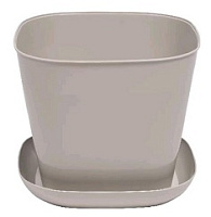 VIOLET квадратное 9,8л. с поддоном (агат) 389809 Кашпо VIOLET квадратное 9,8л. с поддоном (агат) 389809