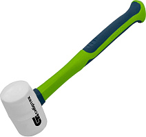 СИБРТЕХ Киянка резиновая, 225 г, белая резина, фибергласовая рукоятка 11166