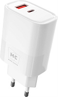 MORE CHOICE (4620202555564) NC81a СЗУ 1USB+1Type-C 3.0A PD 20W+ QC3.0 , белый СЗУ