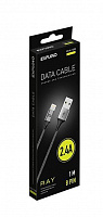 EXPLOYD EX-K-1208 Дата-кабель USB - 8 Pin 1.0М 2.4А RAY круглый нейлон черный Дата-кабель