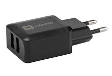 HARPER WCH-8220 СЗУ 2хUSB 2.4A QUICK CHARGE черный Cетевое ЗУ