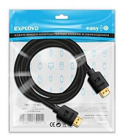 EXPLOYD EX-K-1491 HDMI-HDMI/V2.0/4K 60Hz/круглый/чёрный/3М Кабель