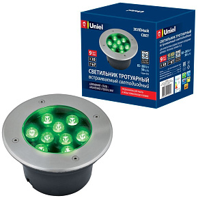 UNIEL (UL-00006825) ULU-B12A-9W/GREEN IP67 GREY Светильник садово-парковый