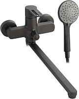 CONSUL 8970 Смеситель длинный излив, шаровый, с дивертором на корпусе, ручка с прорезью, цвет ХРОМ Смеситель для ванной