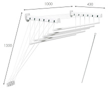 VIOLET Level 100 потолочно-настенная 6м 33100 Сушилка для белья