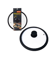 MALLONY Крышка стеклянная с силиконовым ободком CAPPELLO, 26 см диа, сил ручка (003545) Крышка