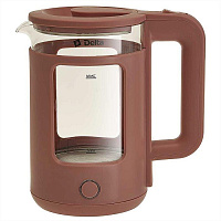 DELTA DL-1112 beige (1,5л стекло/пластик) Чайник
